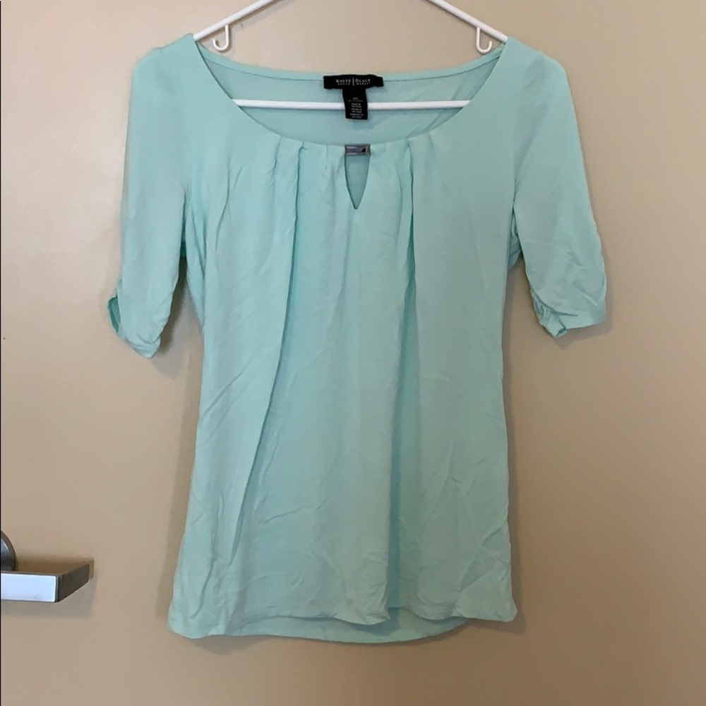 White house black market light green shirt